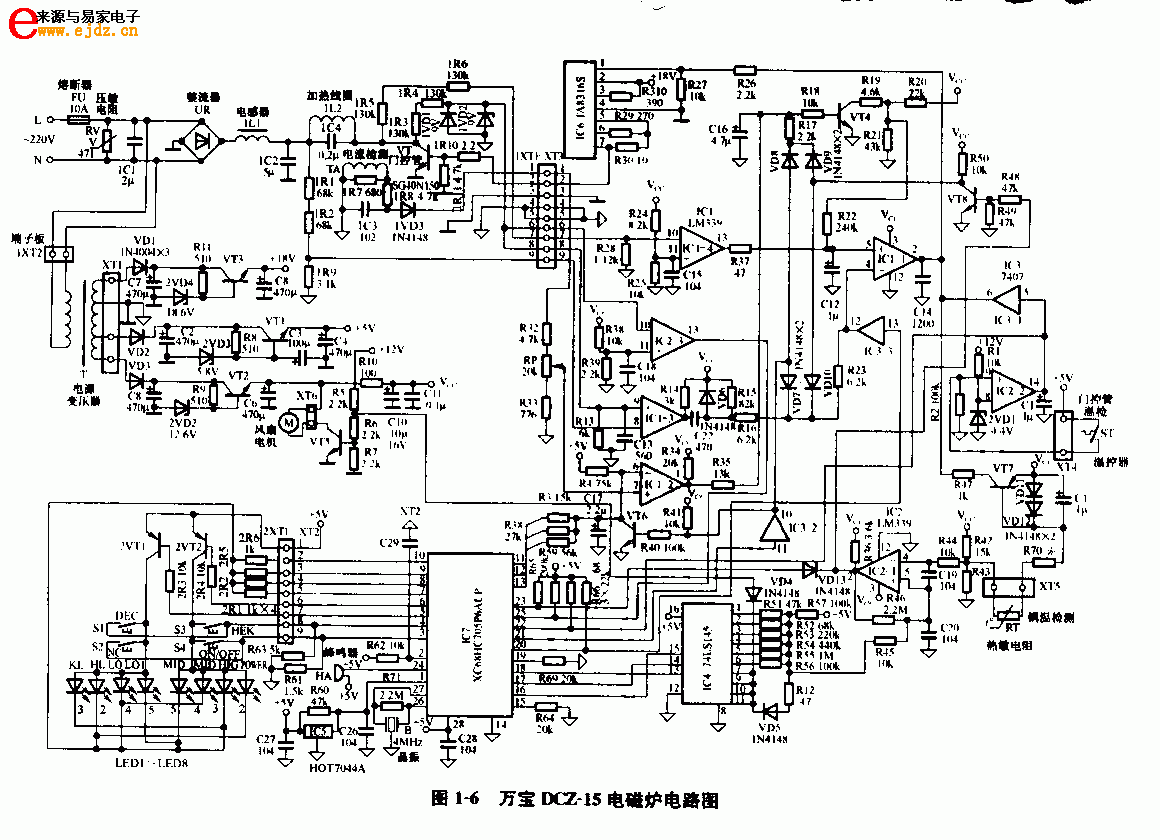 万宝DCZ-15电磁炉电路图