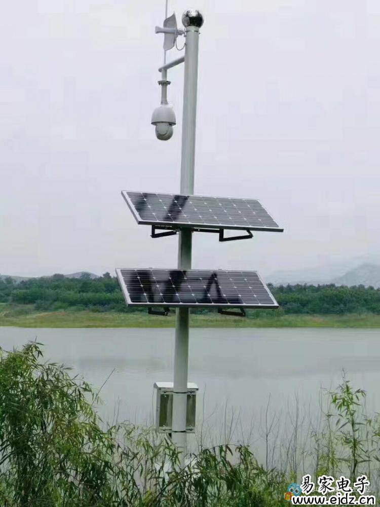 用太阳能供电和网桥做水库400万像素无线监控 