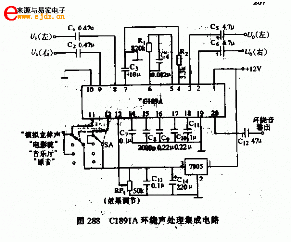 C1891A 环绕声处理器集成块电路