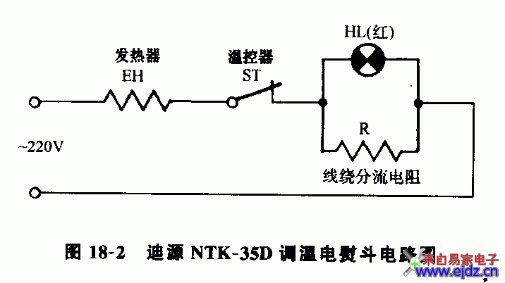 迪源NTK-35D调温电熨斗电路图