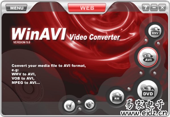 录像转换工具应用本软件可方便的将录像转换为AVI、WMV、RM等常用的视频格式。