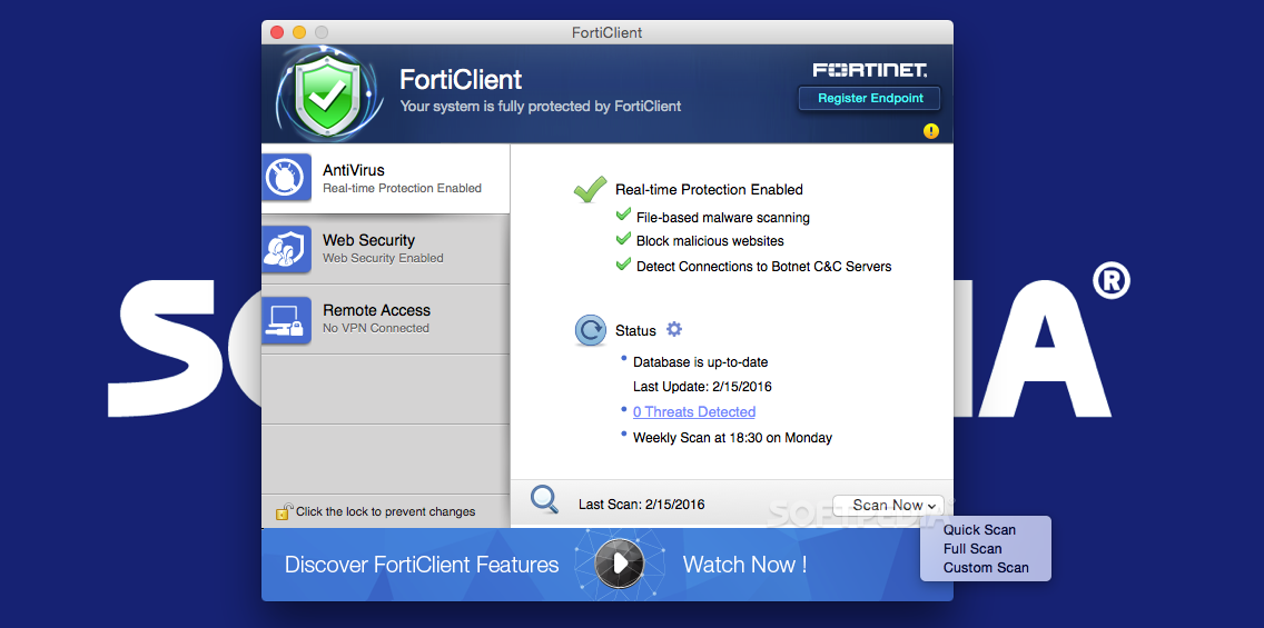 FortiClient Mac版 V5.4.2 官方版截图