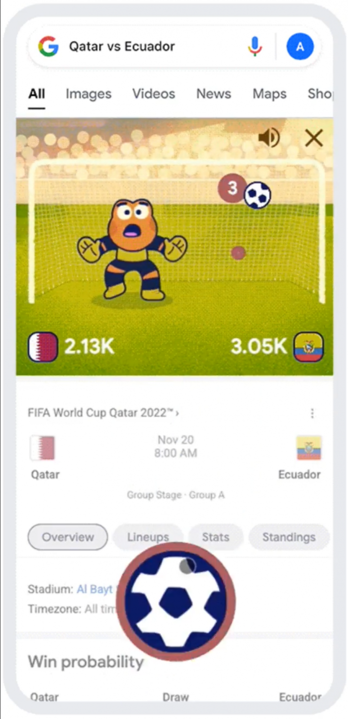 Google上线首页涂鸦，欢庆2022年世界杯正式开球