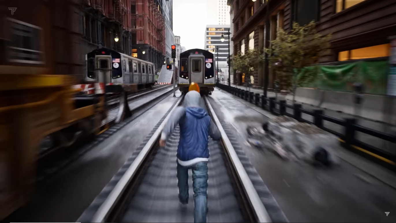 油管博主使用虚幻5引擎制作《地铁跑酷》写实逼真现实风格
