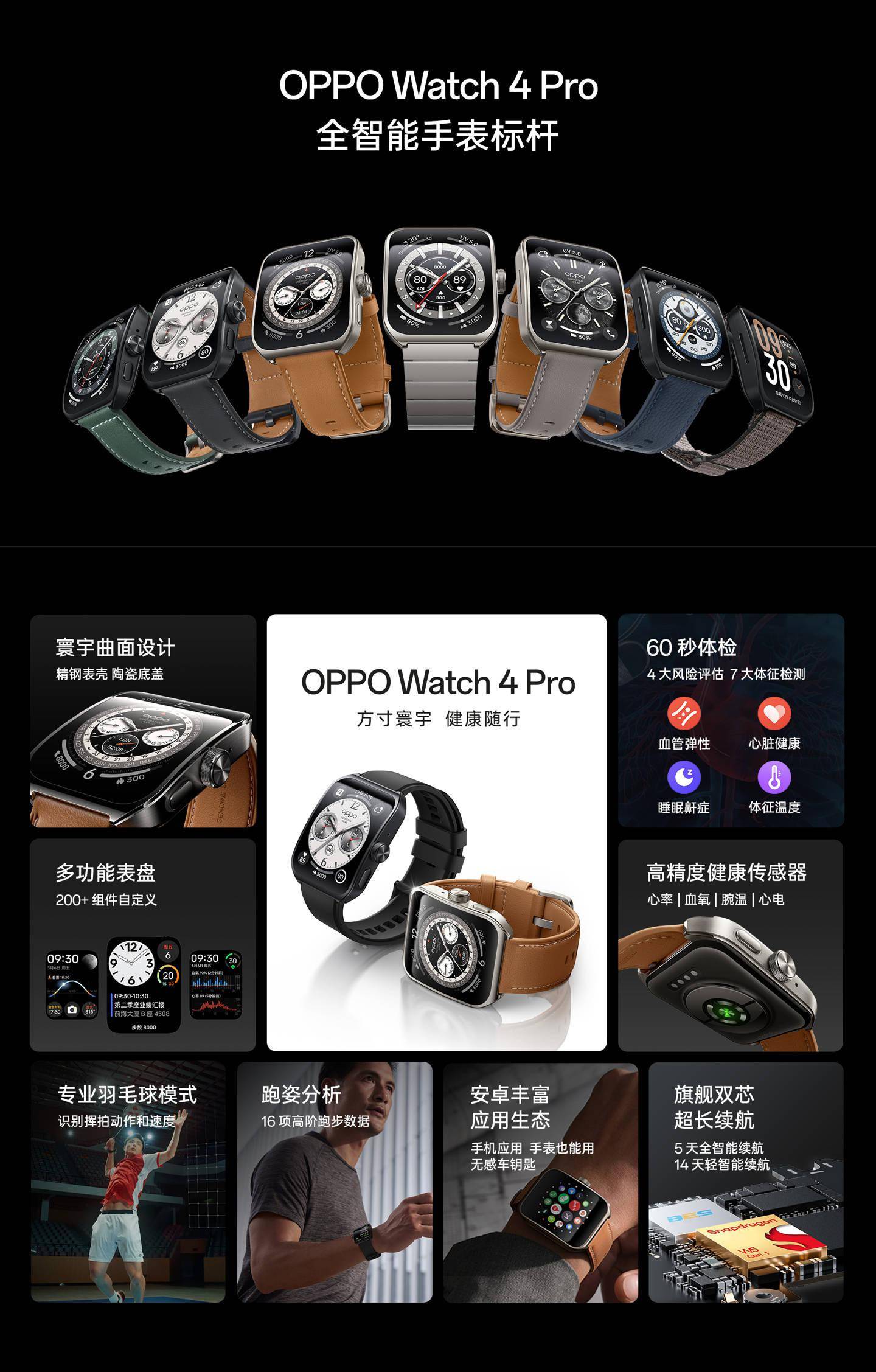 OPPO Watch4 Pro 智能手表发布，售价 2299 元起